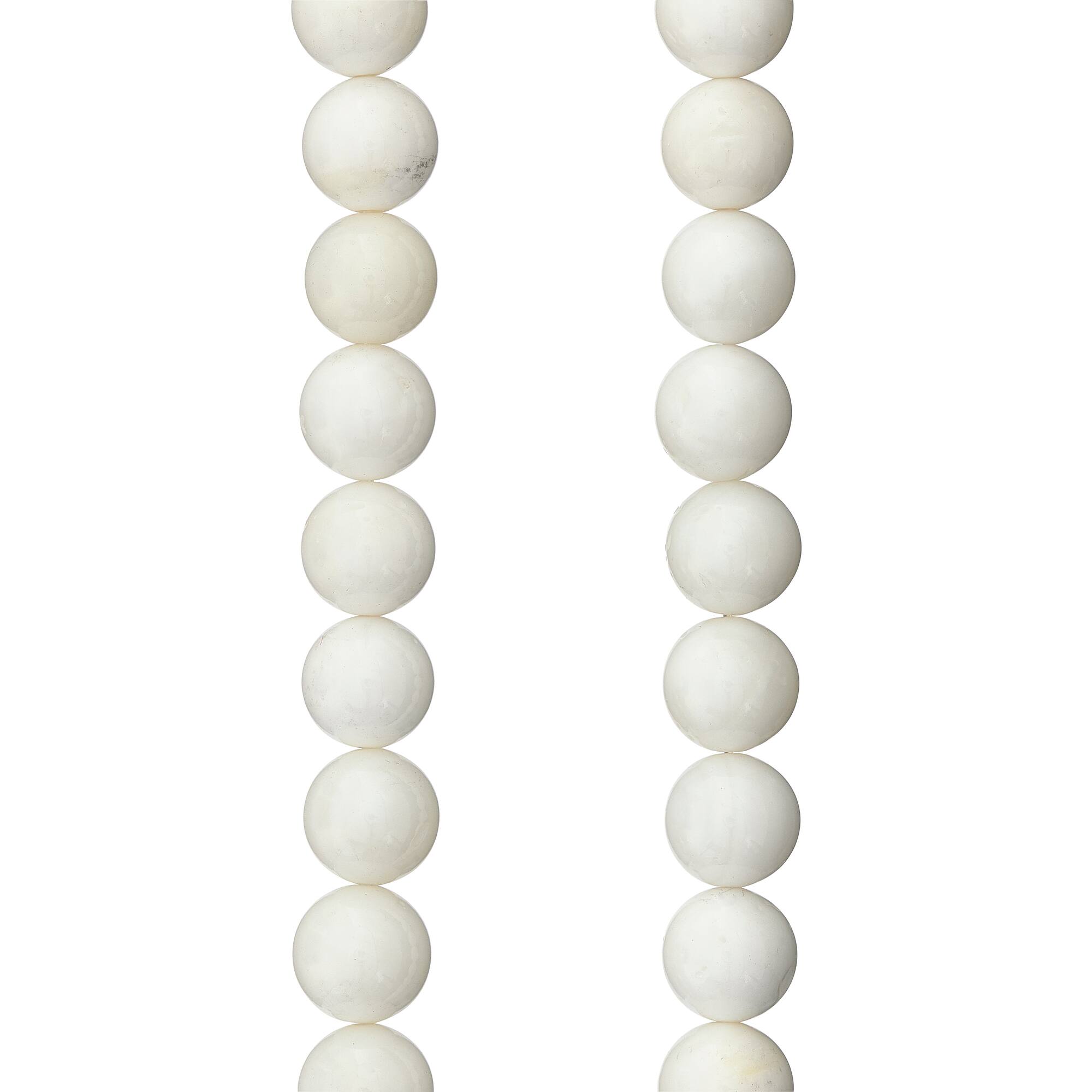 White Shell Round Beads, 8mm by Bead Landing™